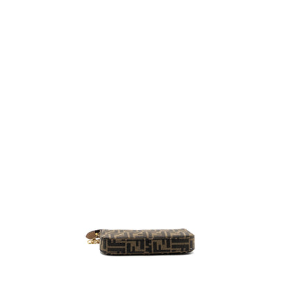 Fendi Baguette Pouch Brown Jacquard Fabric