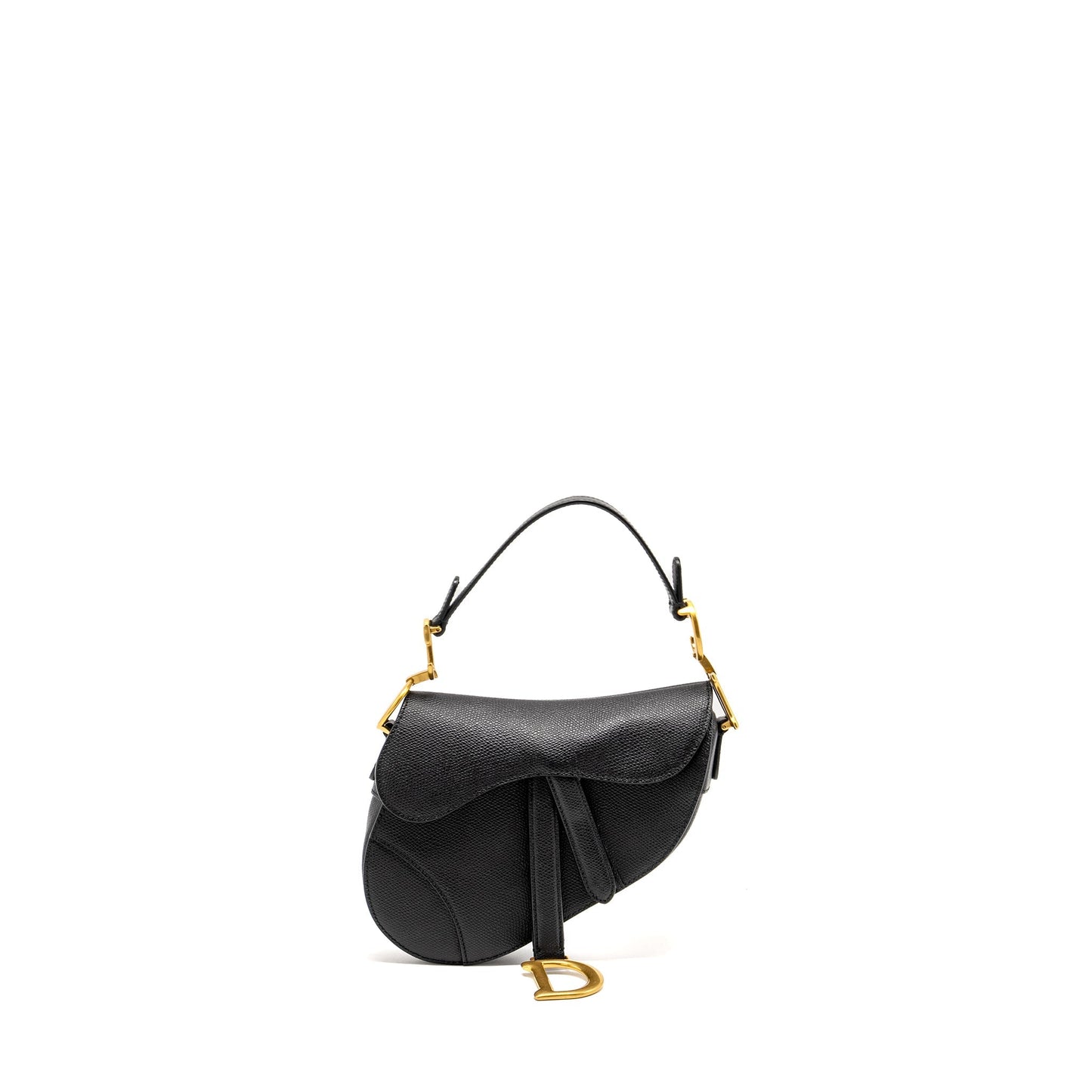 Dior Mini Saddle Purse Calfskin Black