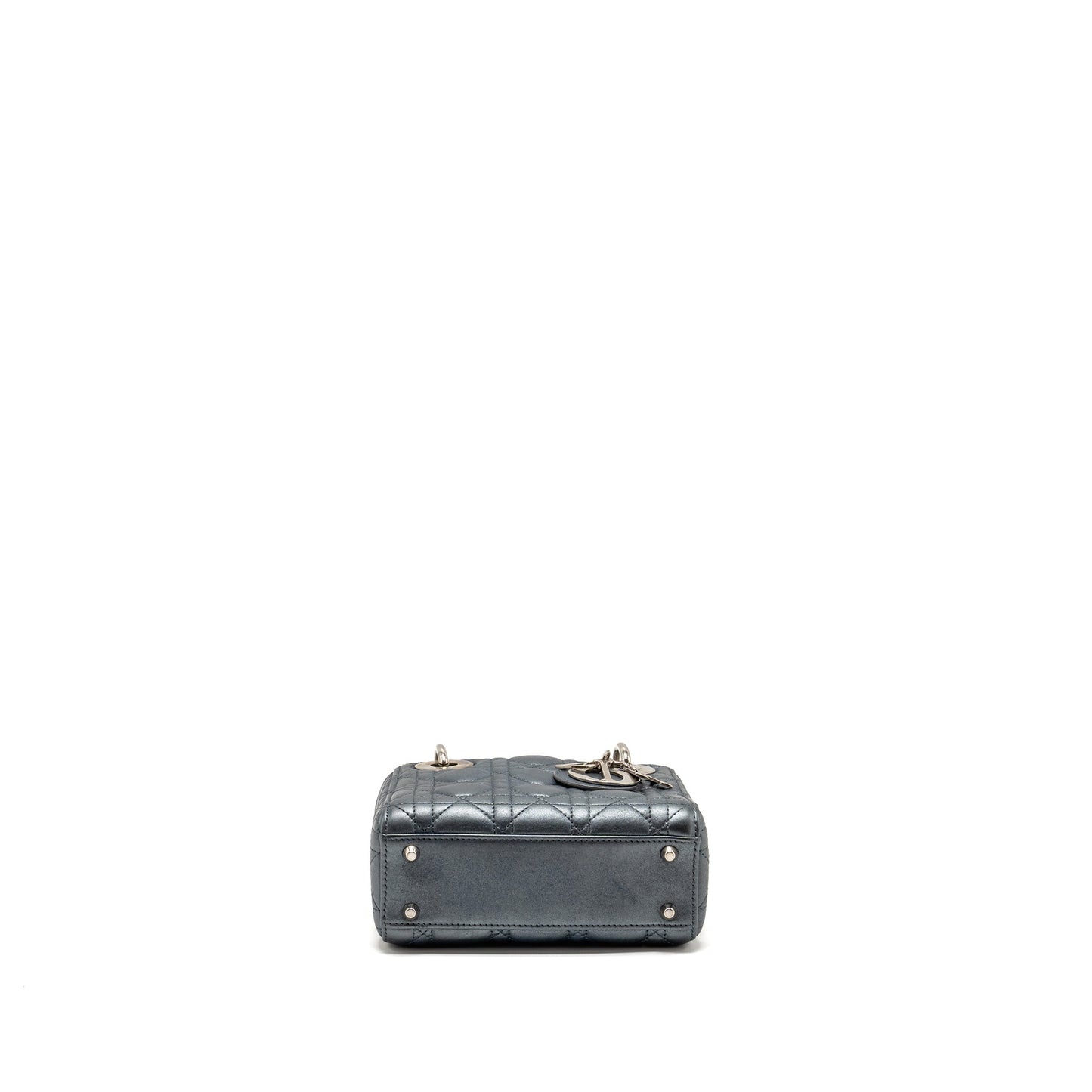 Dior Mini Lady Dior Lambskin Iridescent Grey