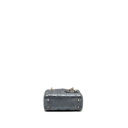 Dior Mini Lady Dior Lambskin Iridescent Grey