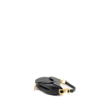 Dior Mini Saddle Purse Calfskin Black