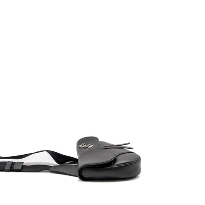 Dior Homme Charms Saddle Purse Calfskin Black