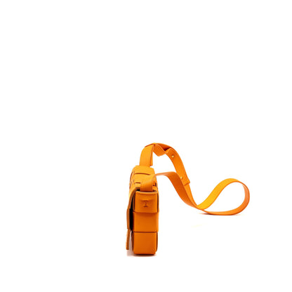 Bottega Veneta Small Cassette Purse Lambskin Orange