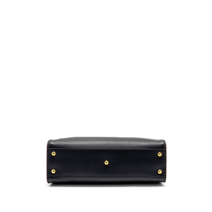 Fendi Medium Peekaboo Calfskin Dark Blue/Red