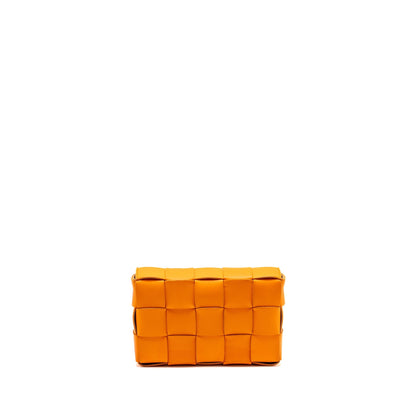 Bottega Veneta Small Cassette Purse Lambskin Orange