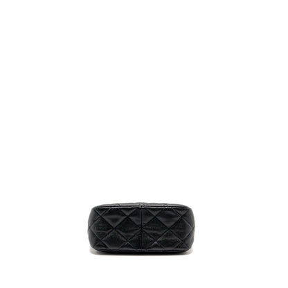 Chanel quilted hobo caviar black GHW (microchip)