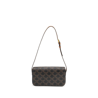 Celine Triomphe Mini Purse Calfskin Tan