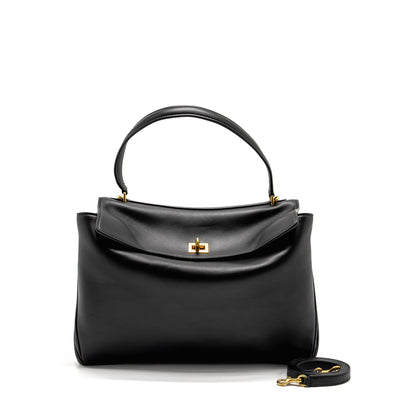 Balenciaga Medium Rodeo Handbag Smooth Calfskin Black