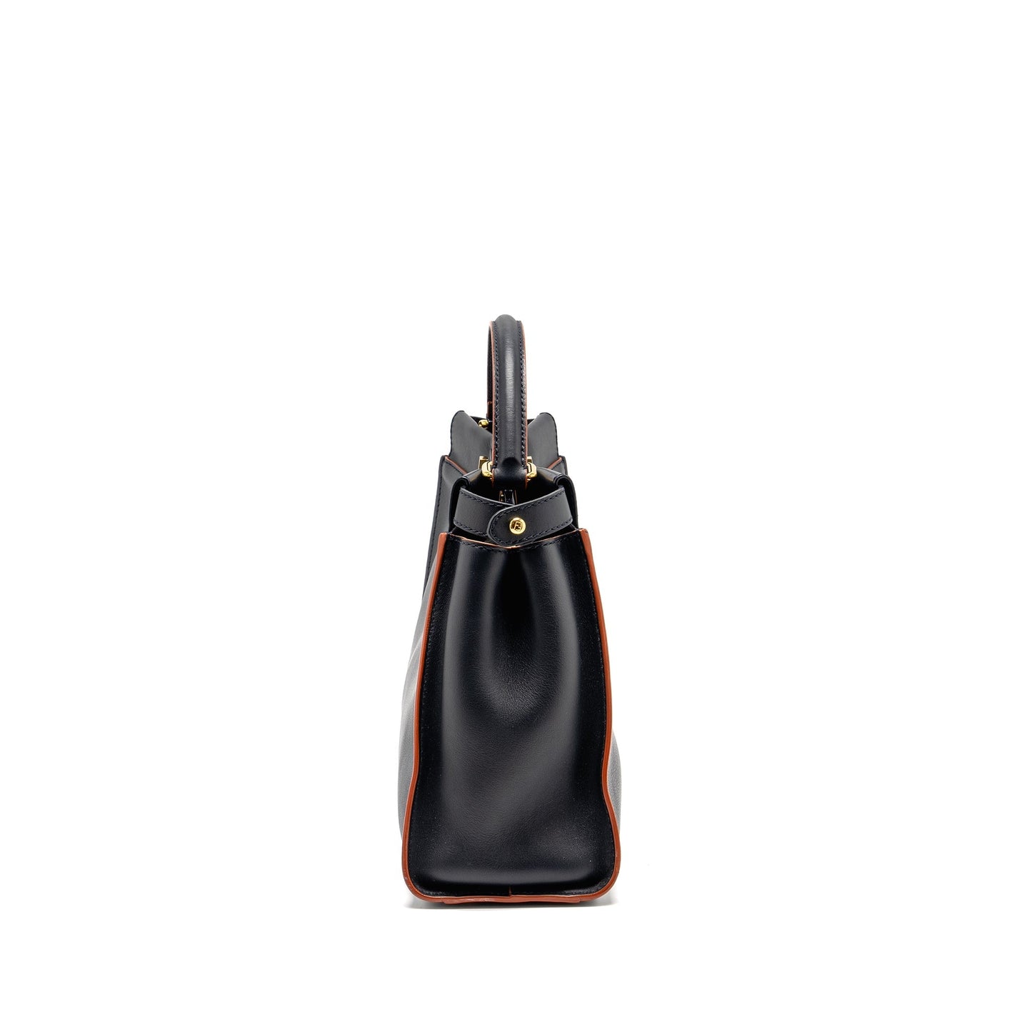 Fendi Medium Peekaboo Calfskin Dark Blue/Red