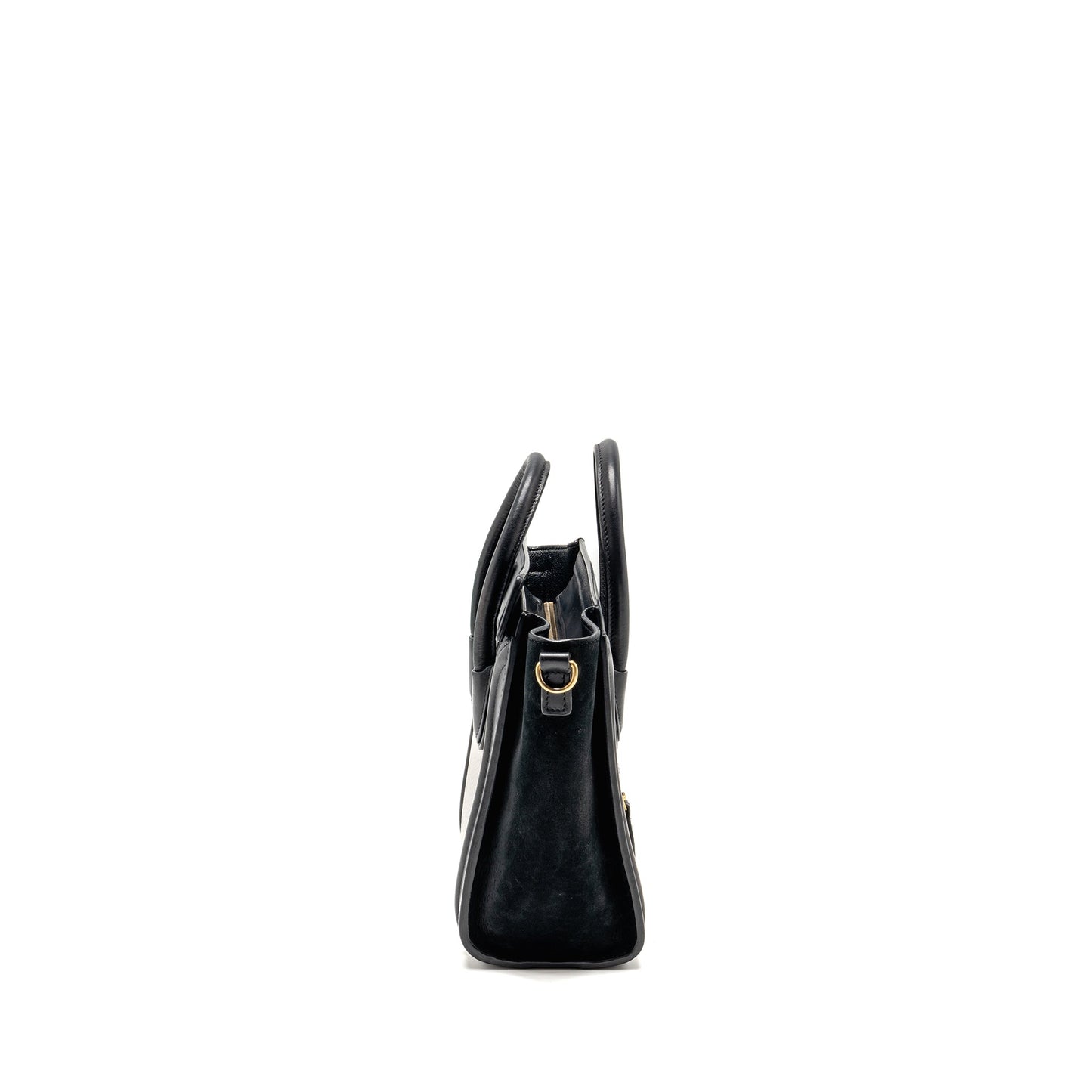 Celine Nano Luggage Purse calfskin black / white