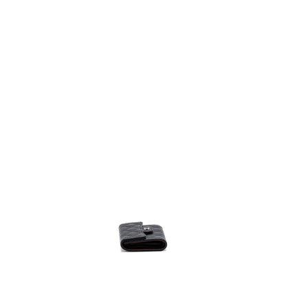 Chanel classic compact wallet caviar black SHW