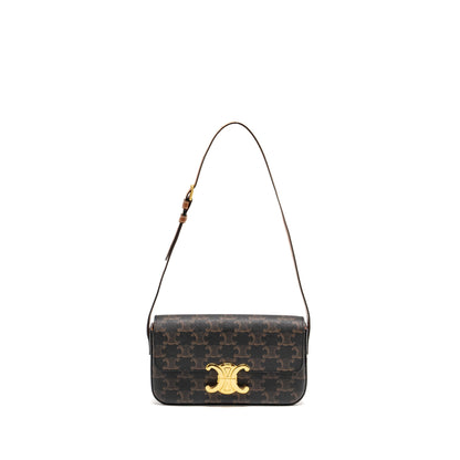 Celine Triomphe Mini Purse Calfskin Tan