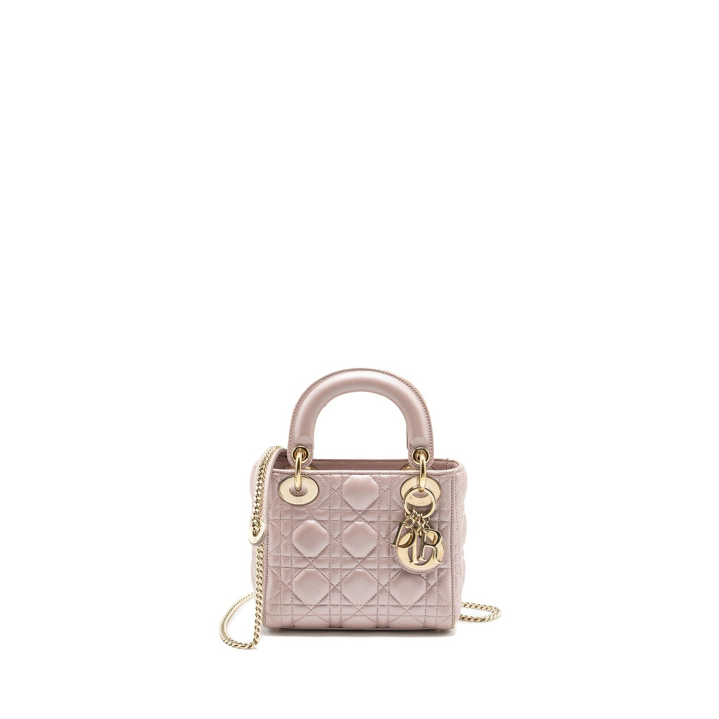 Dior Mini Lady Dior lambskin light pink
