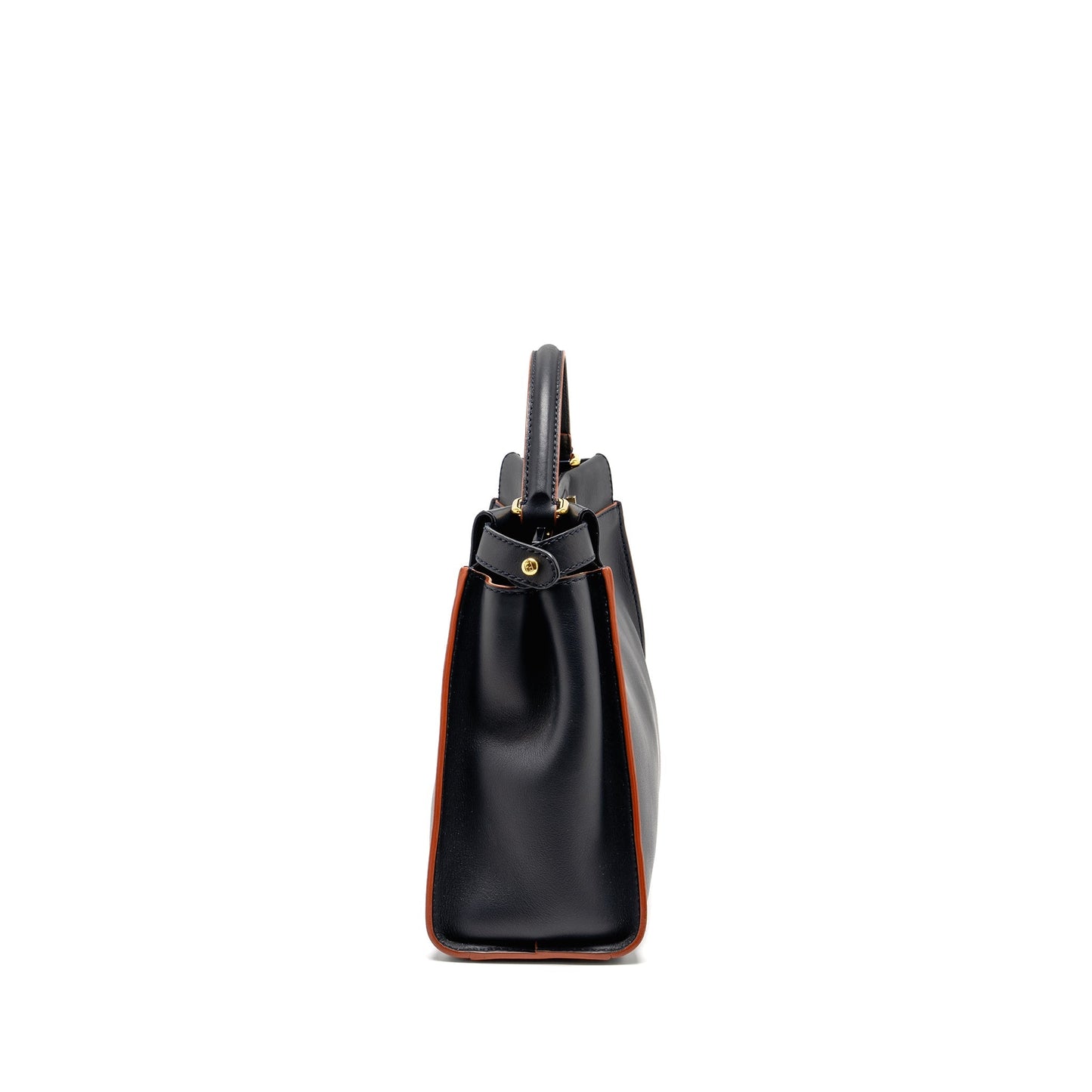 Fendi Medium Peekaboo Calfskin Dark Blue/Red