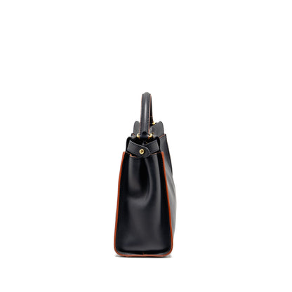 Fendi Medium Peekaboo Calfskin Dark Blue/Red
