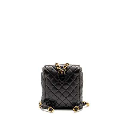Chanel Vintage Duma Backpack Lambskin Black GHW