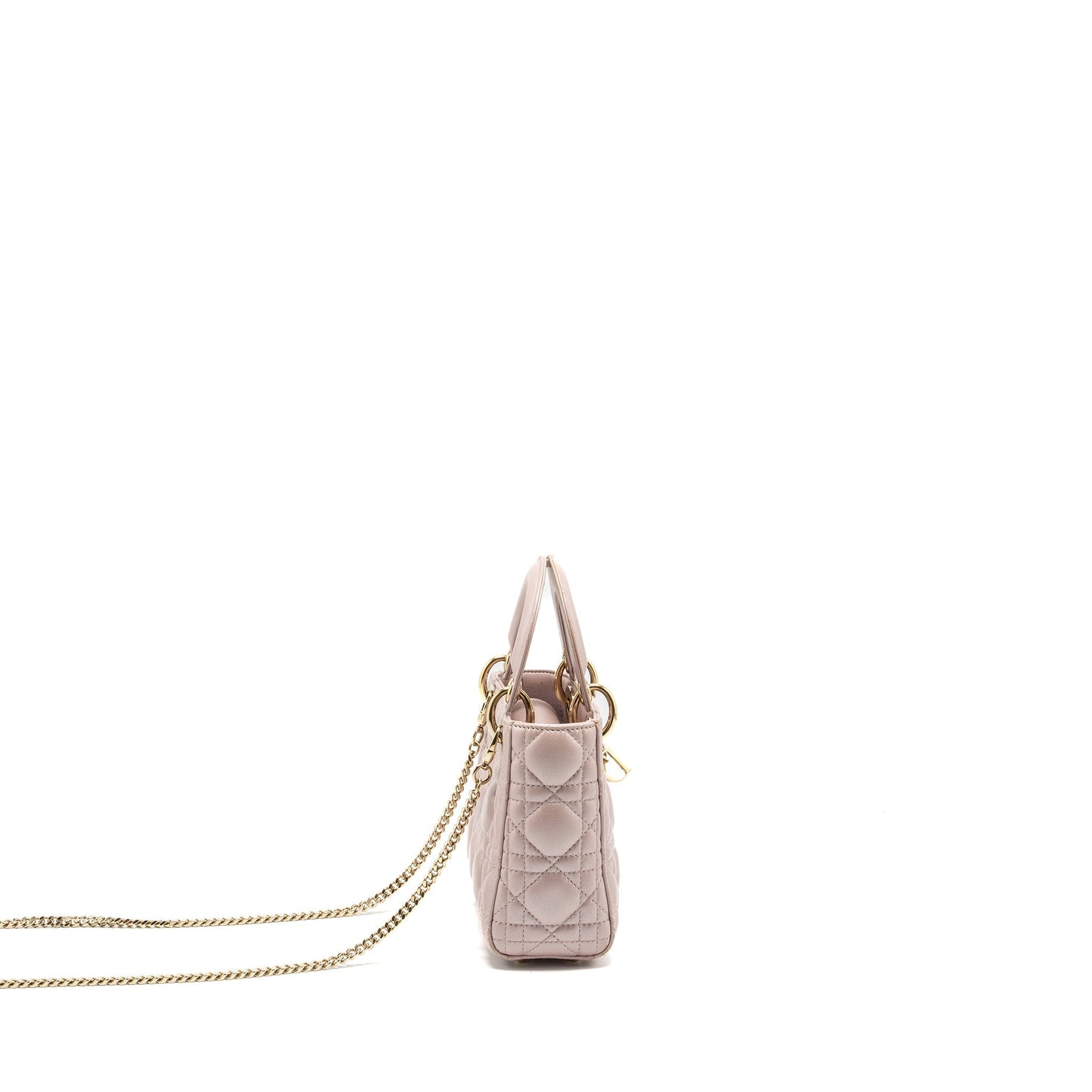 Dior Mini Lady Dior lambskin light pink