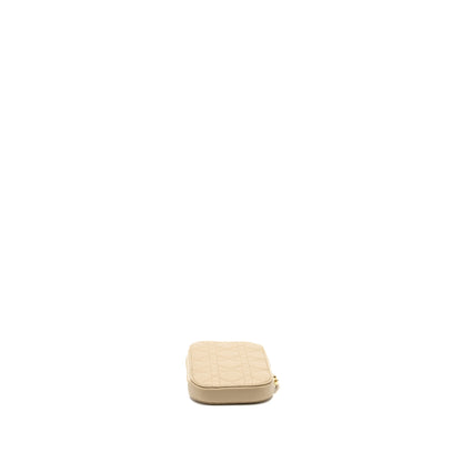 Lady Dior Call'in Dior Phone Holder Cannage Lambskin Beige