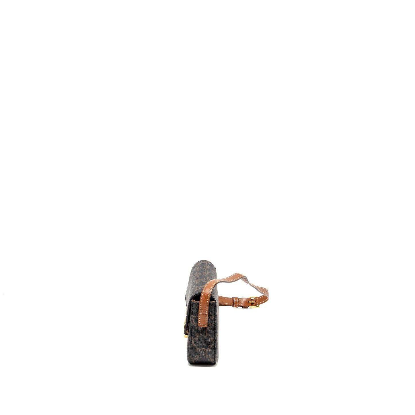 Celine Triomphe Mini Purse Calfskin Tan