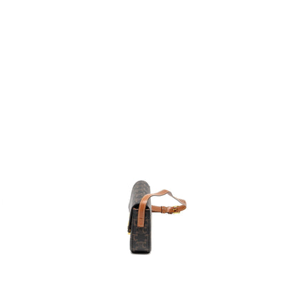 Celine Triomphe Mini Purse Calfskin Tan