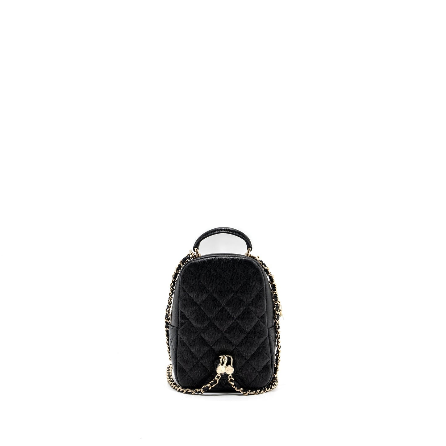Chanel 24C mini backpack / crossbody bag caviar black LGHW (microchip)