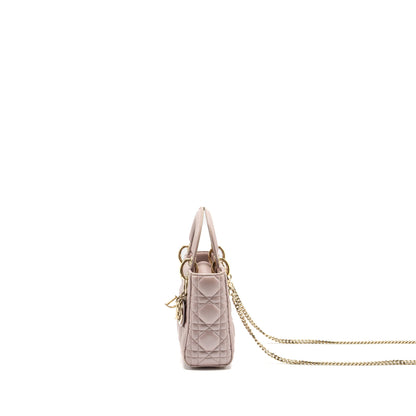 Dior Mini Lady Dior lambskin light pink