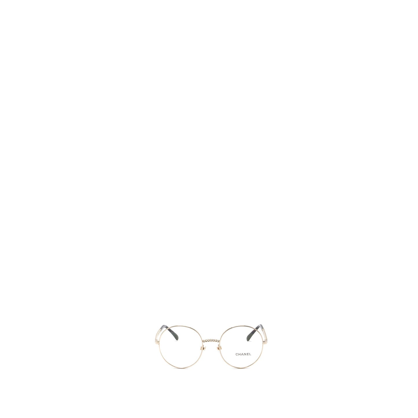 Chanel round glasses frames silver tone