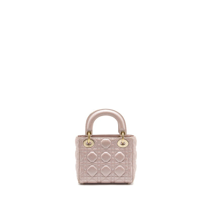 Dior Mini Lady Dior lambskin light pink