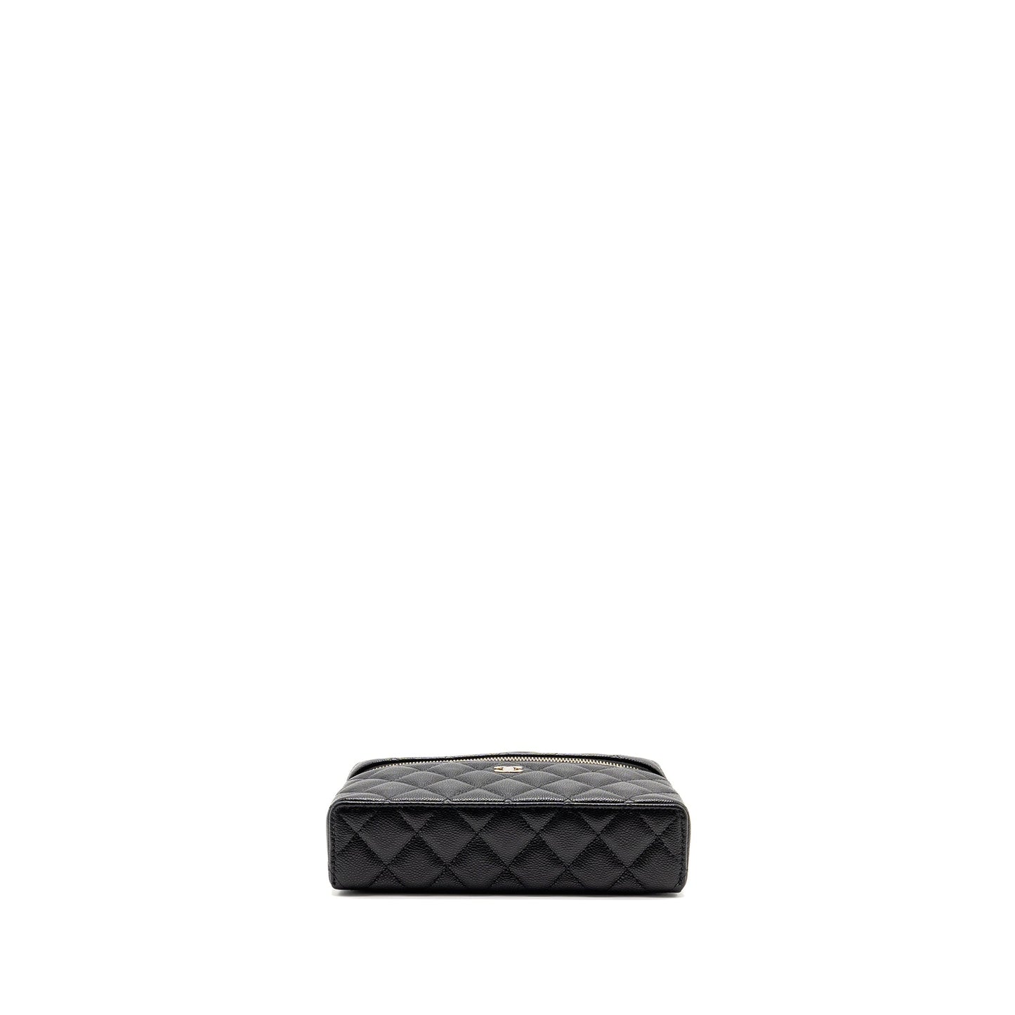 Chanel Top Handle vanity with chain caviar black LGHW (microchip)