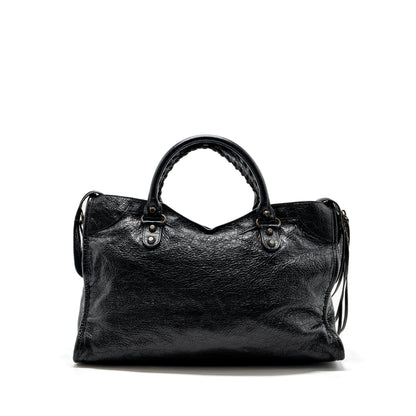 Balenciaga City Purse Calfskin Black Ruthenium Hardware