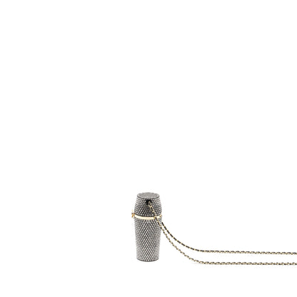 Chanel lipstick case with chain crystal LGHW