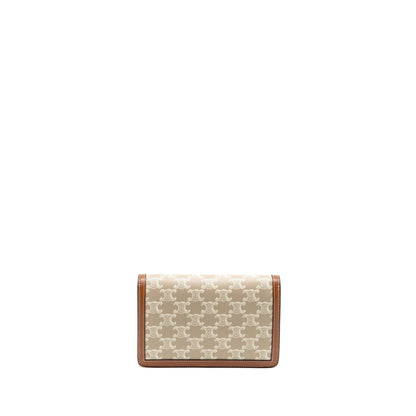 Celine Wallet on Chain Margo Triomphe Canvas/Calfskin