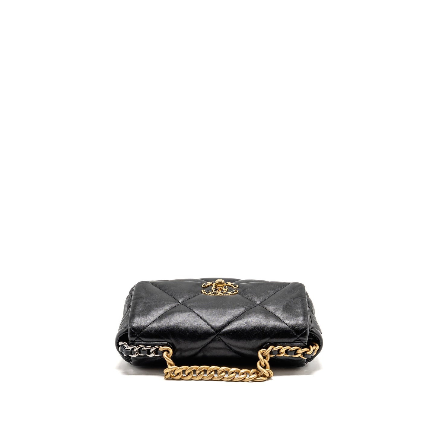 Chanel Small 19 bag goatskin black multicolor hardware (microchip)