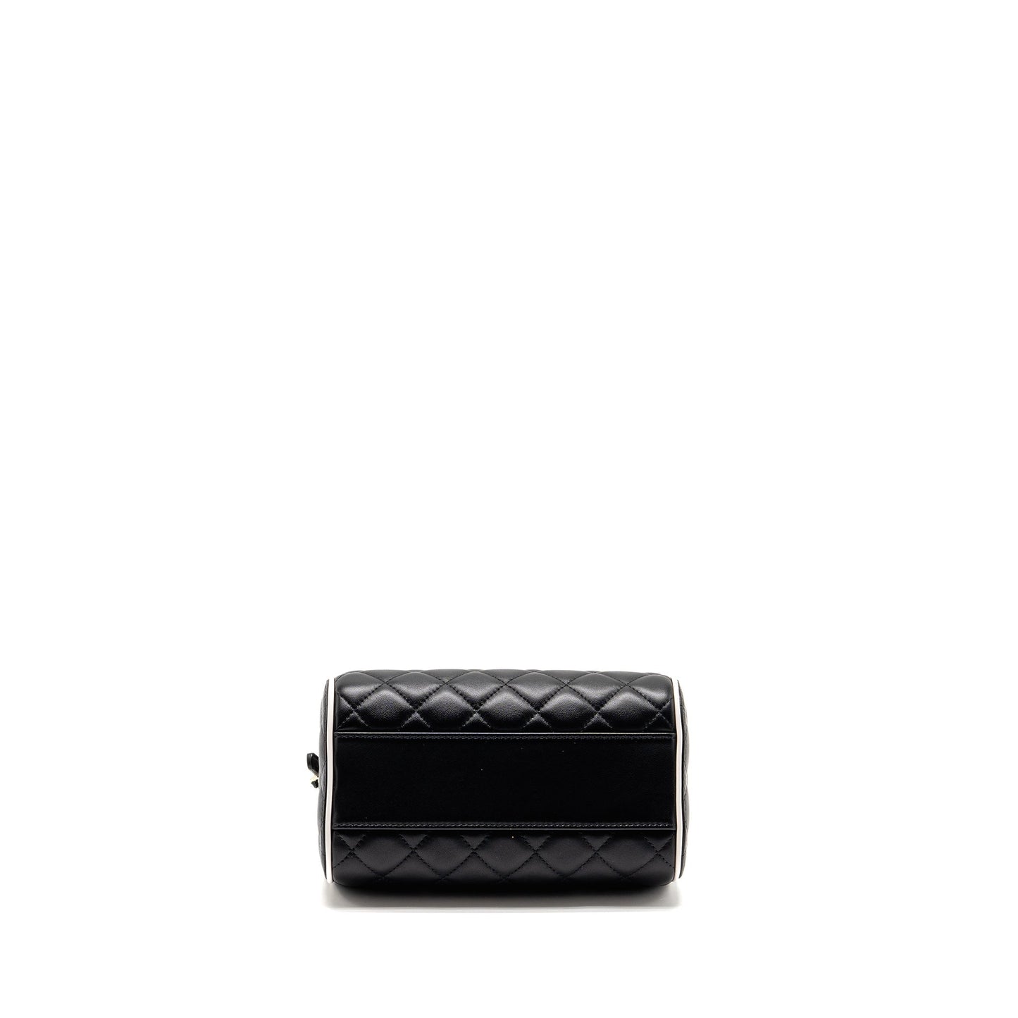 Chanel 25P Quilted Bowling Bag Lambskin Black LGHW (Microchip)
