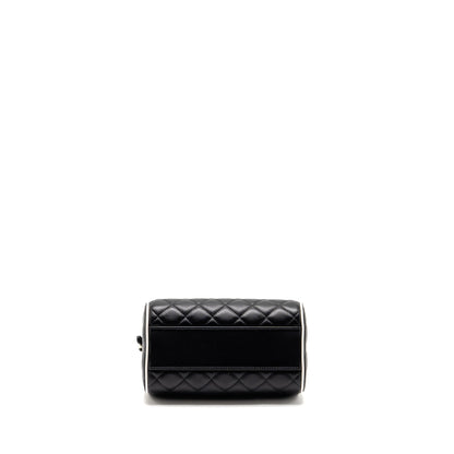 Chanel 25P Quilted Bowling Bag Lambskin Black LGHW (Microchip)
