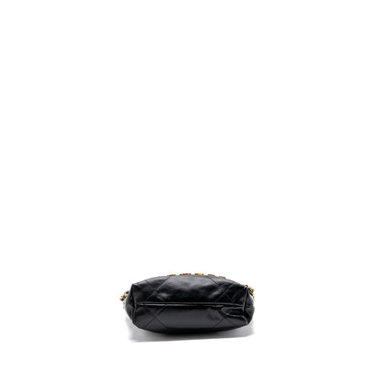 Chanel Mini 22 Bag Shiny Calfskin Black GHW(Microchip)