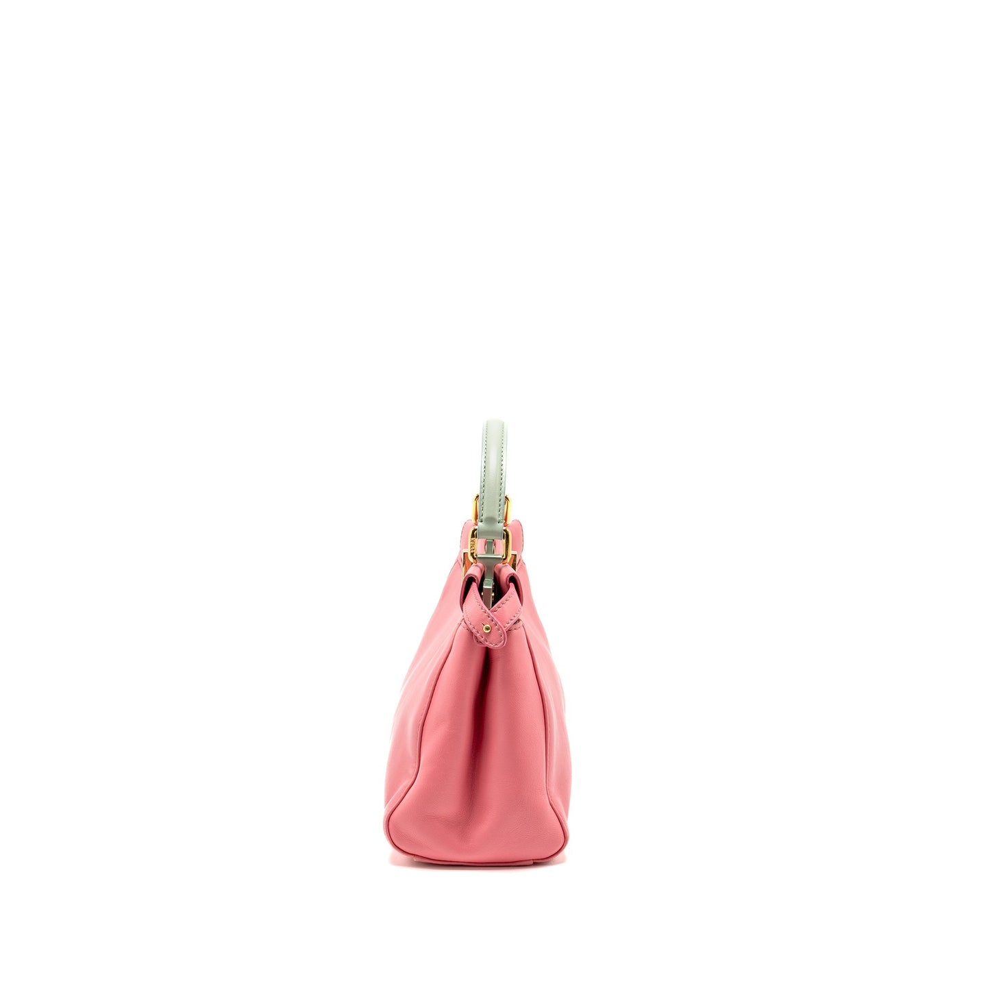 Fendi Colourblock Mini Peekaboo Nappa Leather Rosa Fluo/Oxigen Slate