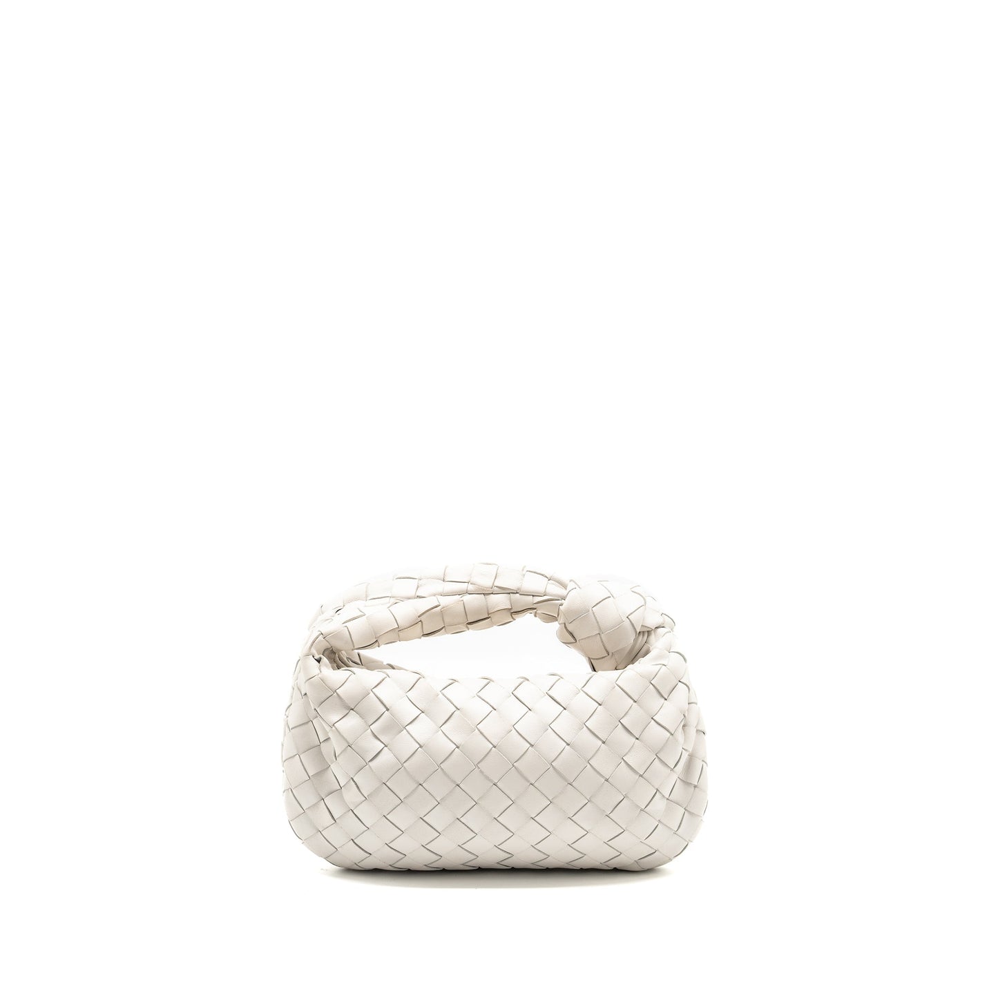 Bottega Veneta Mini Jodie Lambskin Chalk