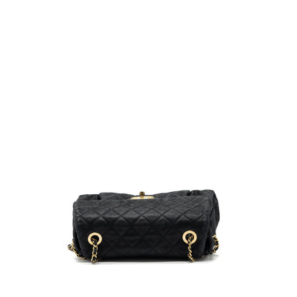Chanel quilted seasonal flap bag Calfskin Iridescent black with GHW
