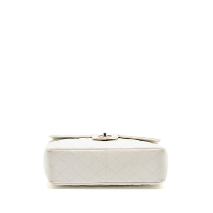 Chanel Jumbo Classic Single Flap Bag Caviar White SHW