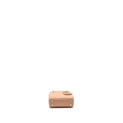 Dior Lady Dior Micro Purse Cannage Lambskin Rose Des Vents