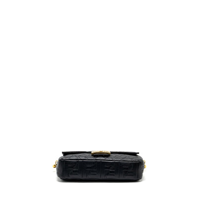 Fendi Baguette Purse with Motif Nappa Black