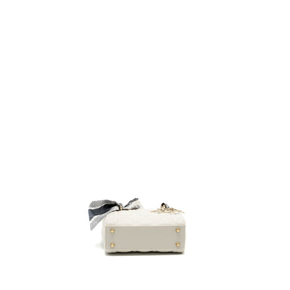Dior Mini Lady Dior Lambskin White