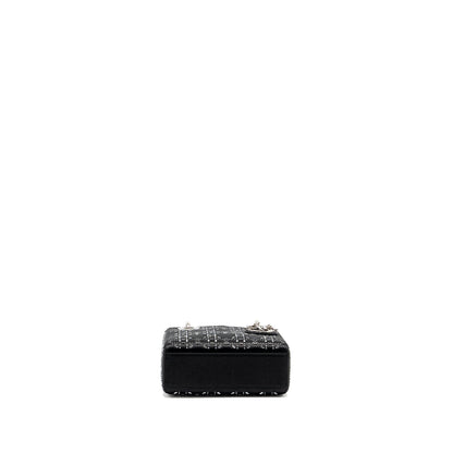 Dior Mini Lady Dior Satin Crystal Black