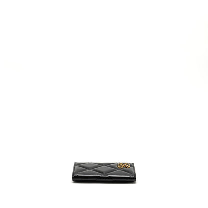 Chanel 19 passport holder lambskin black GHW(microchip)
