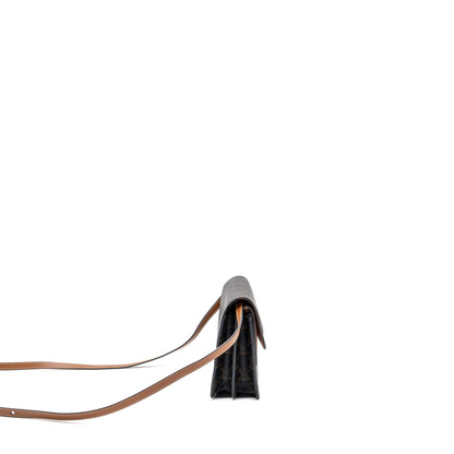 Luxury CELINE Wallet On Strap Triomphe Canvas/ Lambskin Tan