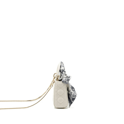 Dior Mini Lady Dior Lambskin White