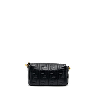 Fendi Baguette Purse with Motif Nappa Black