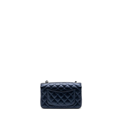 Chanel mini rectangular flap bag calfskin limited dark blue SHW
