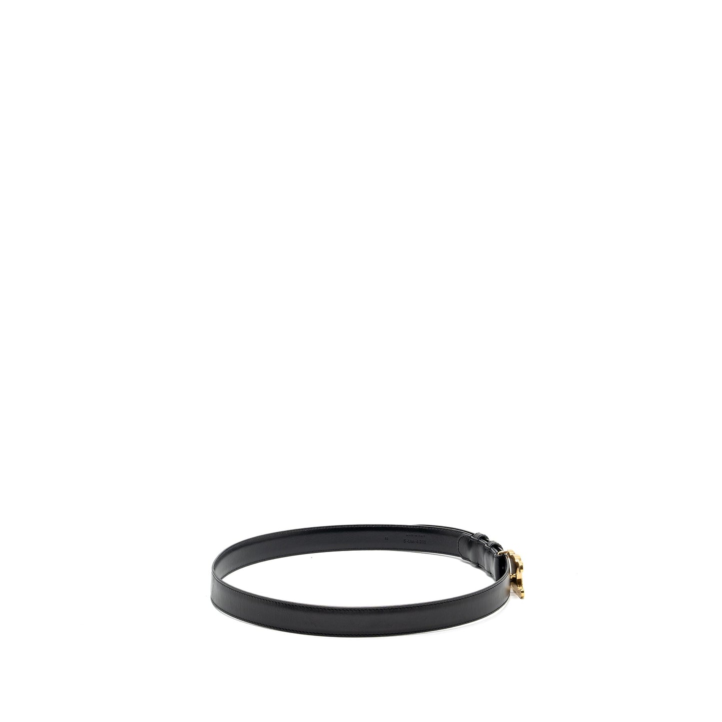 Celine size 85 Medium Triomphe belt calfskin black